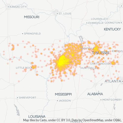 Business Heat Map for 901