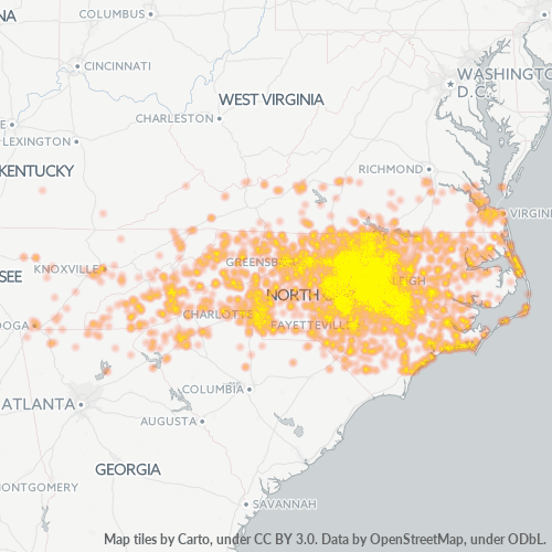 Business Heat Map for 919