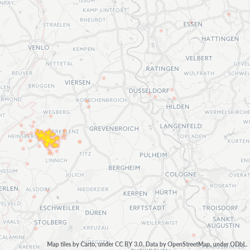 Business Heat Map for 2433