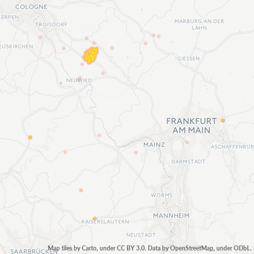 Business Heat Map for 2684