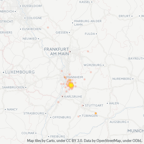 Business Heat Map for 6222