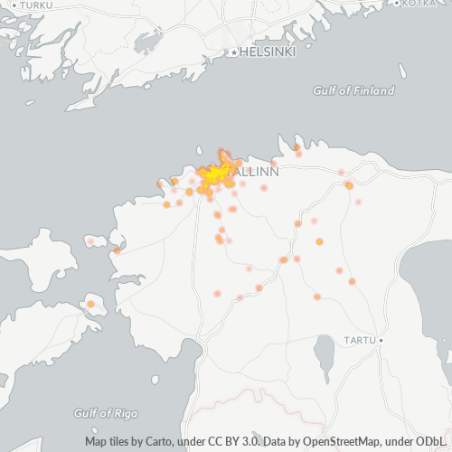 Yritysten lämpökartta paikalle 68