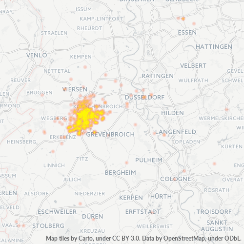 Business Heat Map for 2166