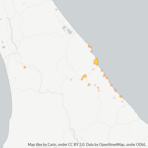 Heat Map ng Negosyo para sa 1636