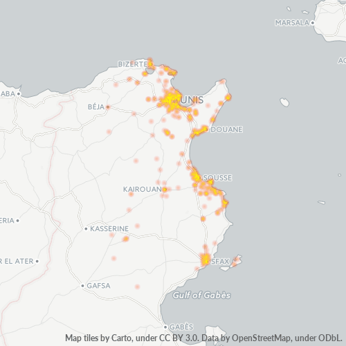 Bedrijven-heatmap voor 5