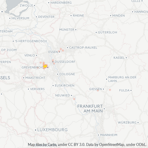Business Heat Map for 2165
