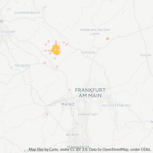 Heat Map ng Negosyo para sa 2664