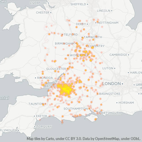 Business Heat Map for 1225
