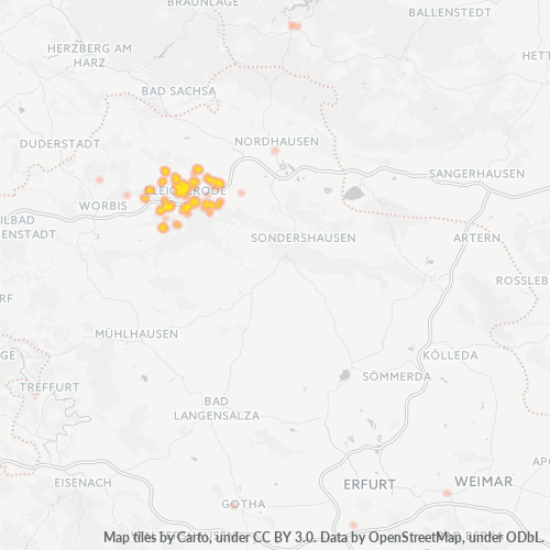 Business Heat Map for 36338