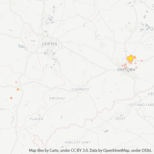 Business Heat Map for 35205