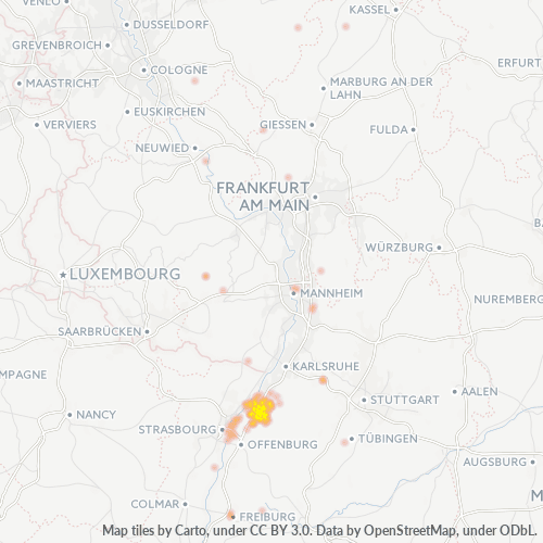 Business Heat Map for 7223
