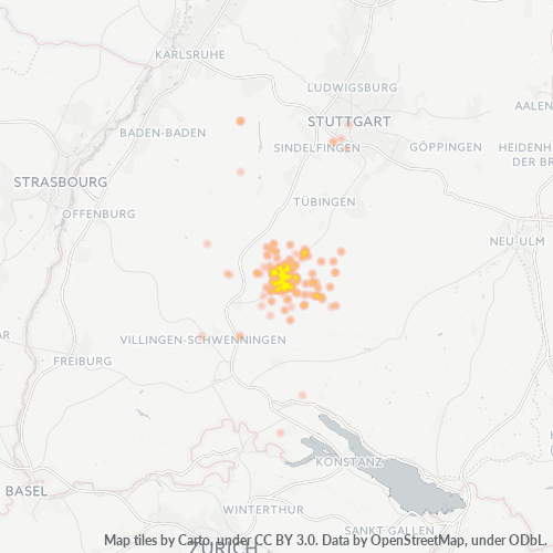 Business Heat Map for 7433