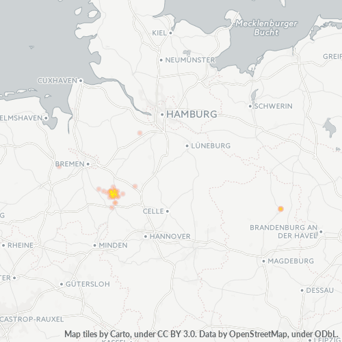 Business Heat Map for 4254