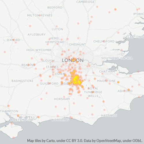 Business Heat Map for 1883