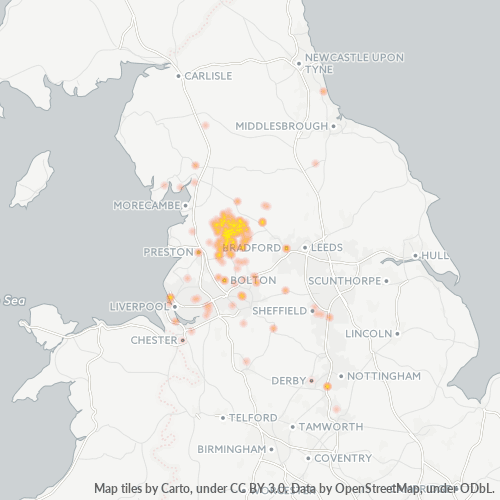 Business Heat Map for 1200
