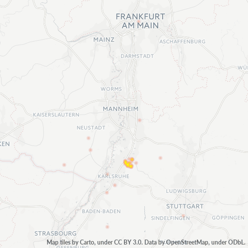 Business Heat Map for 7257