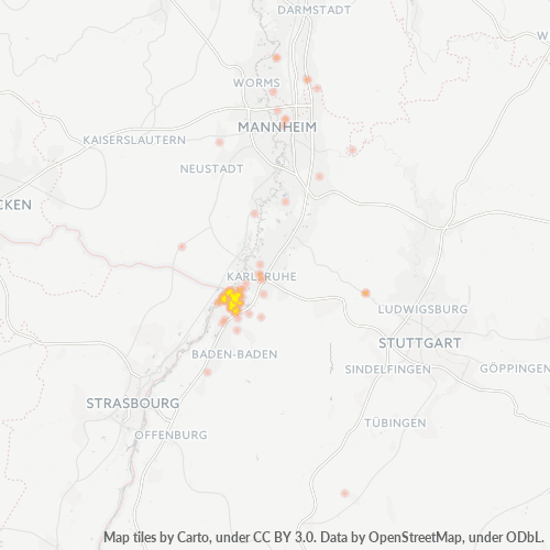 Business Heat Map for 7245