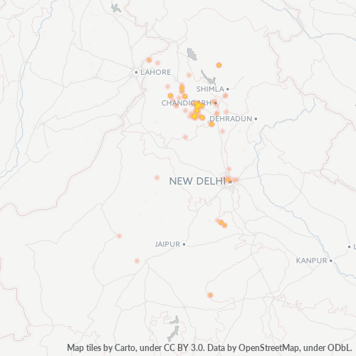 Heat Map ng Negosyo para sa 1765