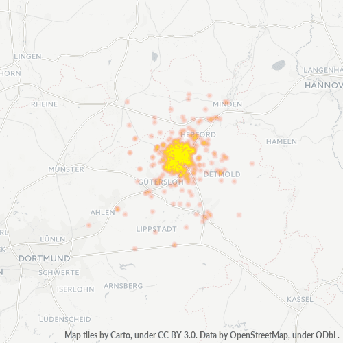 Business Heat Map for 521