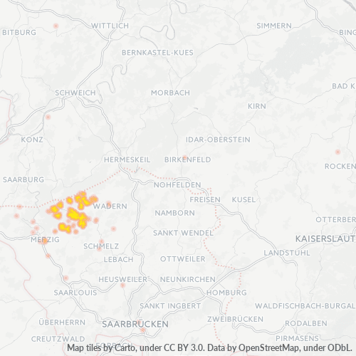 Heat Map ng Negosyo para sa 6872