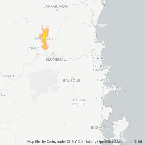 Dami ng Negosyo sa Postal Code 89107-000 - Pomerode, Santa Catarina