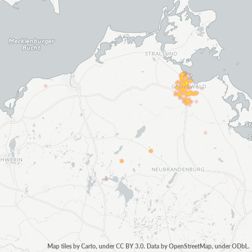 Business Concentration in Postal Code 17498 - Behrenhoff, Mecklenburg-Vorpommern