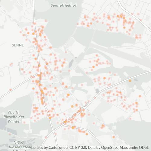 Business Concentration in Postal Code 33659 - Bielefeld, North Rhine-Westphalia