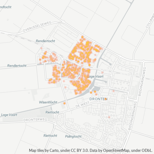 Konsentrasi Bisnis di Kode Pos 8253 - Dronten, Flevoland