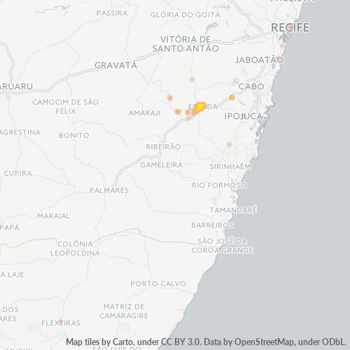 Dami ng Negosyo sa Postal Code 55500-000 - Escada, Pernambuco