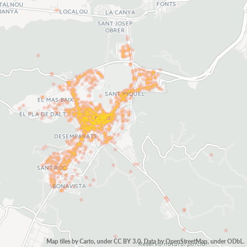 Bedrijfsconcentratie in Postcode 17800 - Olot, Catalonië