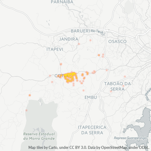 Dami ng Negosyo sa Postal Code 06716-000 - Cotia, São Paulo
