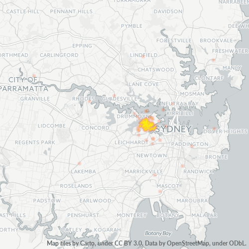 Dami ng Negosyo sa Postal Code 2039 - Rozelle, New South Wales