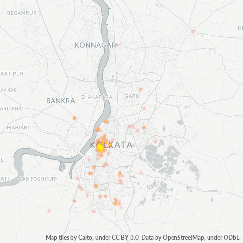 Bedrijfsconcentratie in Postcode 700072 - Calcutta, West-Bengalen