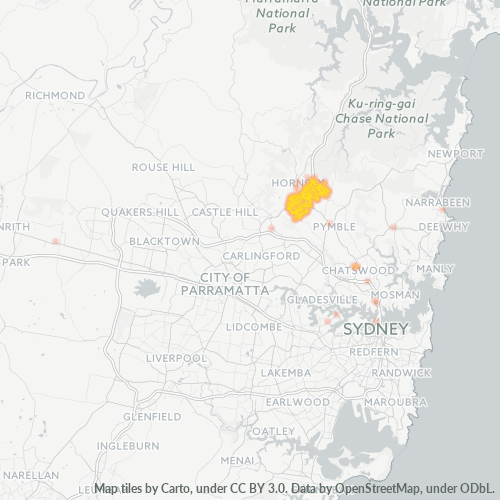 Dami ng Negosyo sa Postal Code 2076 - Wahroonga, New South Wales