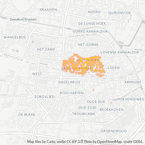 Dami ng Negosyo sa Postal Code 5041 - Tilburg, Provincie Noord-Brabant