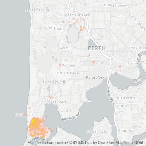 Dami ng Negosyo sa Postal Code 6012 - Mosman Park, Kanlurang Australya