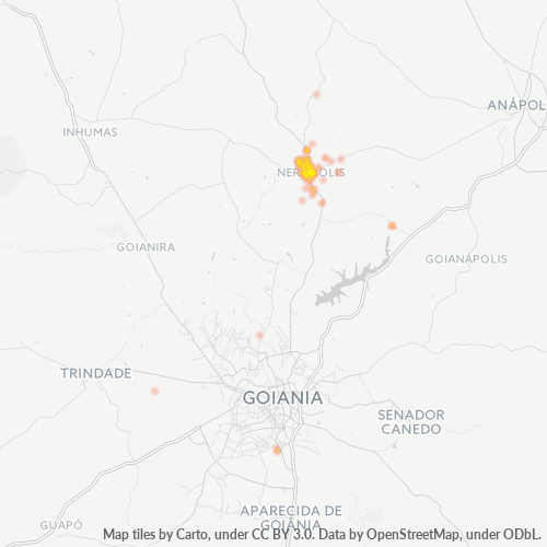 Dami ng Negosyo sa Postal Code 75460-000 - Nerópolis, Goiás