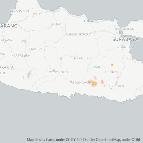 Dami ng Negosyo sa Postal Code 66117 - Blitar, Silangang Java