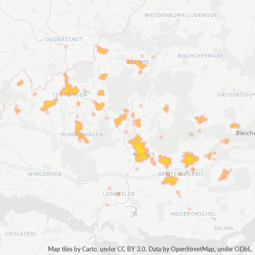 Business Concentration in Postal Code 37339 - Thuringia