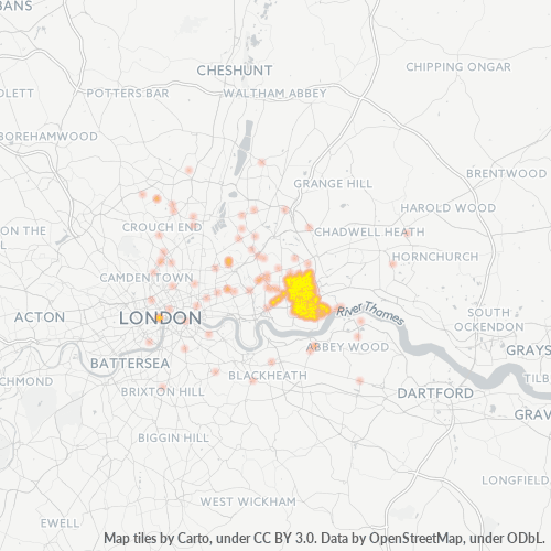 Dami ng Negosyo sa Postal Code E6 - United Kingdom