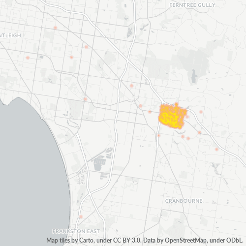 Dami ng Negosyo sa Postal Code 3803 - Hallam, Victoria