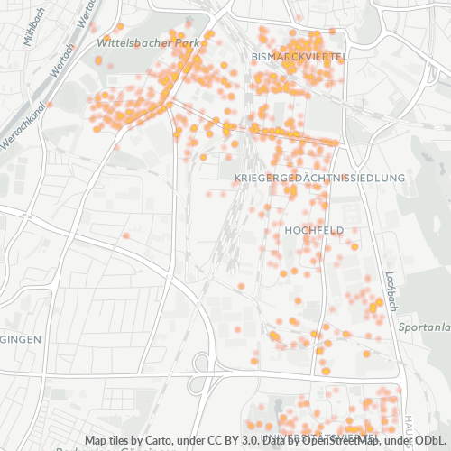 Business Concentration in Postal Code 86159 - Augsburg, Bavaria