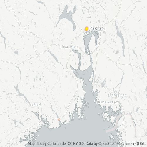 Bedrijfsconcentratie in Postcode 1344 - Akershus
