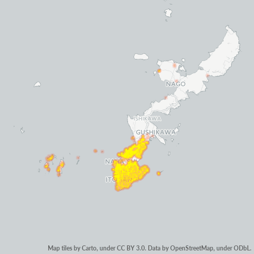 Concentrazione delle imprese in Codice Postale 901 - Prefettura di Okinawa