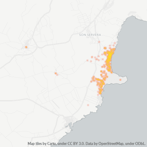 Bedrijfsconcentratie in Postcode 07560 - Cala Millor, Balearen
