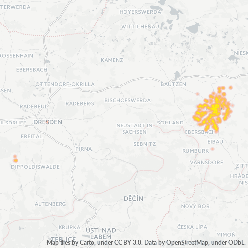 Bedrijfsconcentratie in Postcode 02708 - Lawalde, Saksen (deelstaat)