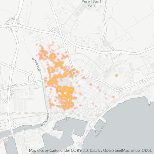 Bedrijfsconcentratie in Postcode 43005 - Tarragona, Catalonië