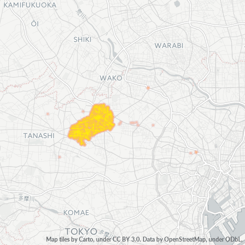 Bedrijfsconcentratie in Postcode 177 - Minamisenju, Tokyo Prefecture