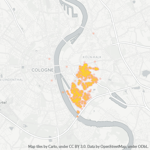 Business Concentration in Postal Code 51105 - Cologne, North Rhine-Westphalia