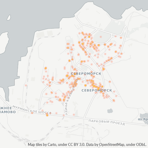 Dami ng Negosyo sa Postal Code 184606 - Severomorsk, Murmansk Oblast
